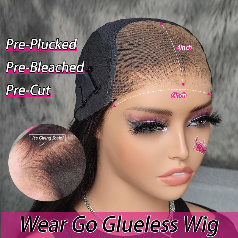 Layered Cut Straight 6x4 Wear Go Wig