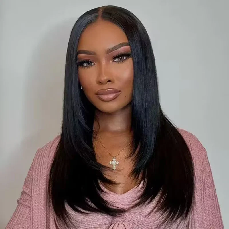 Layered Cut Straight 6x4 Wear Go Wig