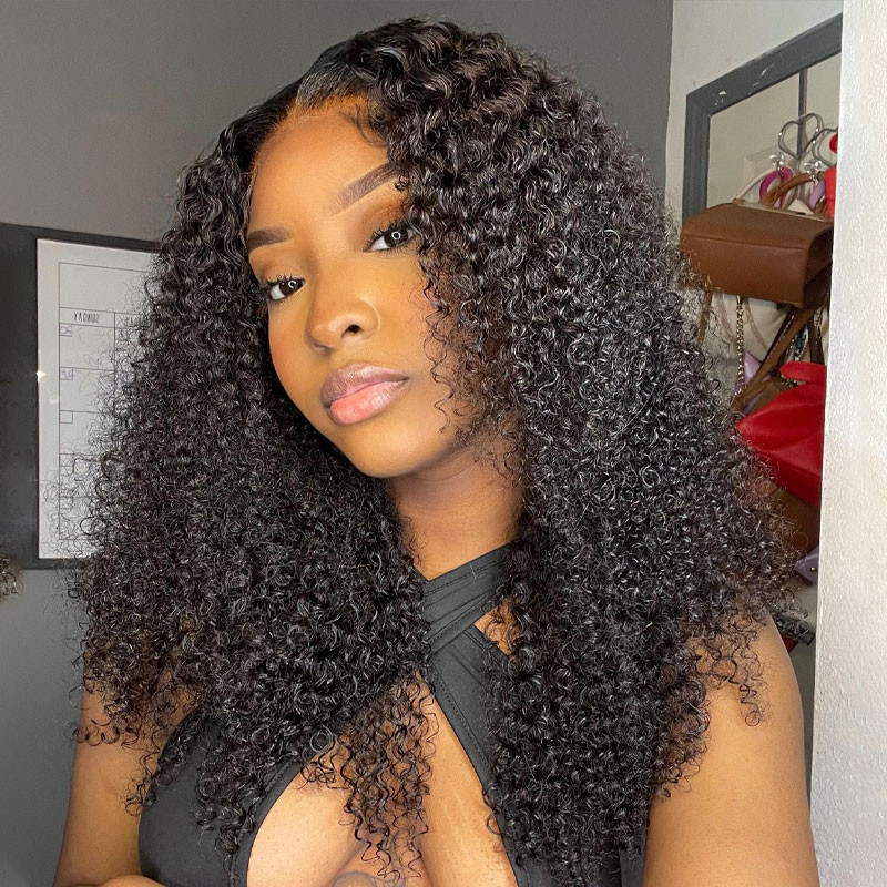 Invisible HD Lace Kinky Curly Lace Wig