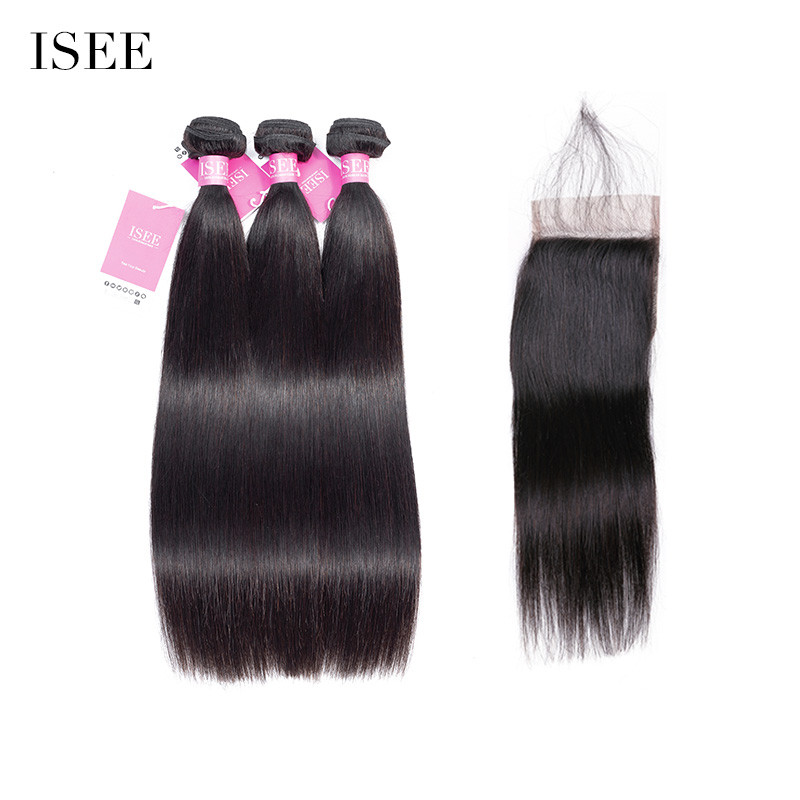 Straight Hair Bundles with Closure