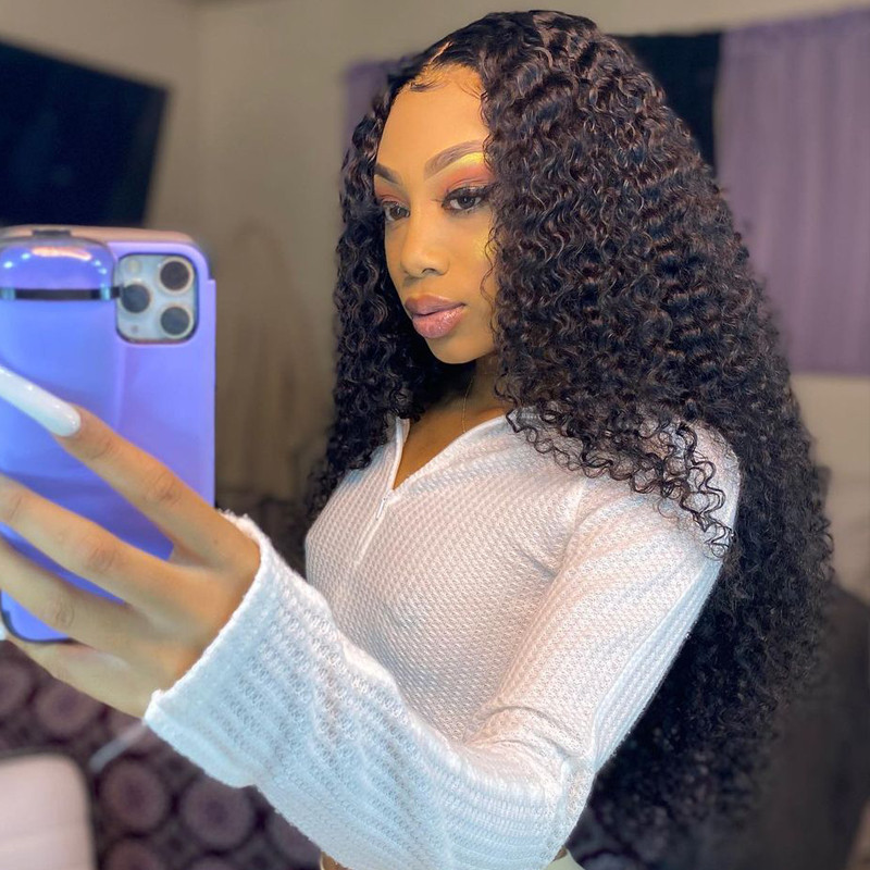 Invisible HD Lace Kinky Curly Lace Wig